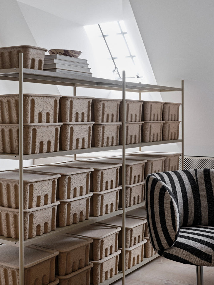 Paper Pulp Box - Set of 2 - Ferm Living - Storage + Organization - Large - HORNE