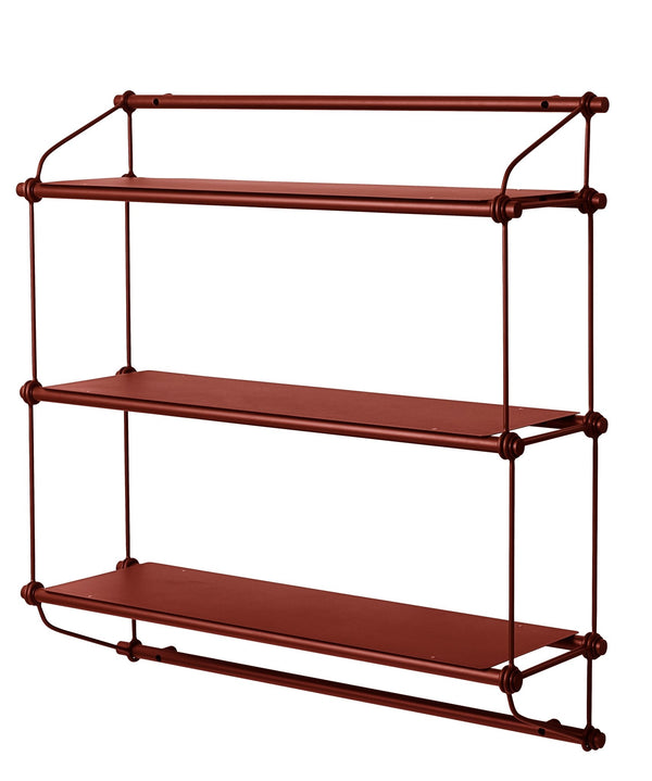 Parade Shelving System - Warm Nordic - Shelving - Oxide Red - 3 Shelves - HORNE