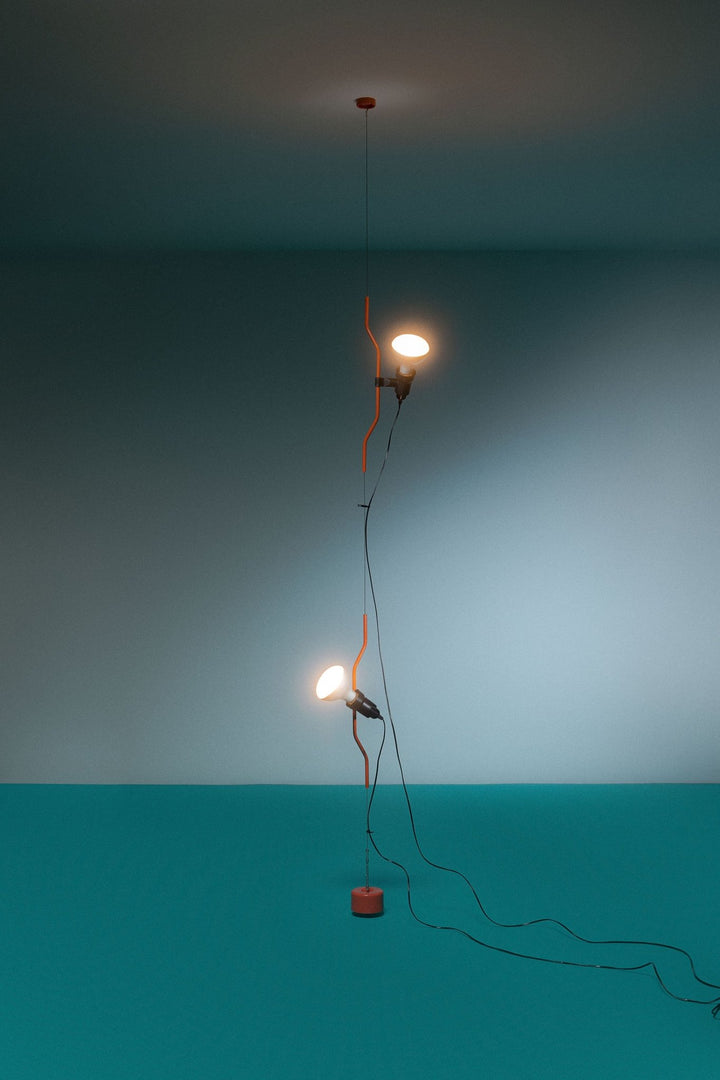 Parentesi Ceiling to Floor Light - Flos - Pendants - Turquoise - HORNE