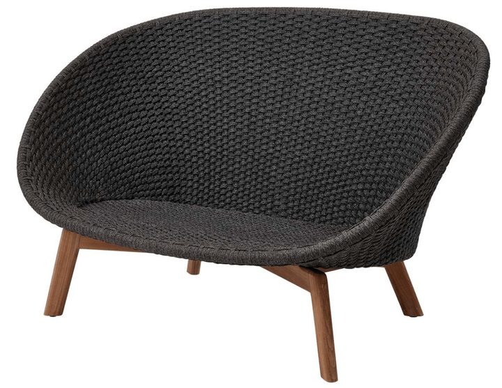 Peacock 2 - Seater Sofa, Teak Legs - Cane Line - Outdoor Furniture - No Cushions - HORNE