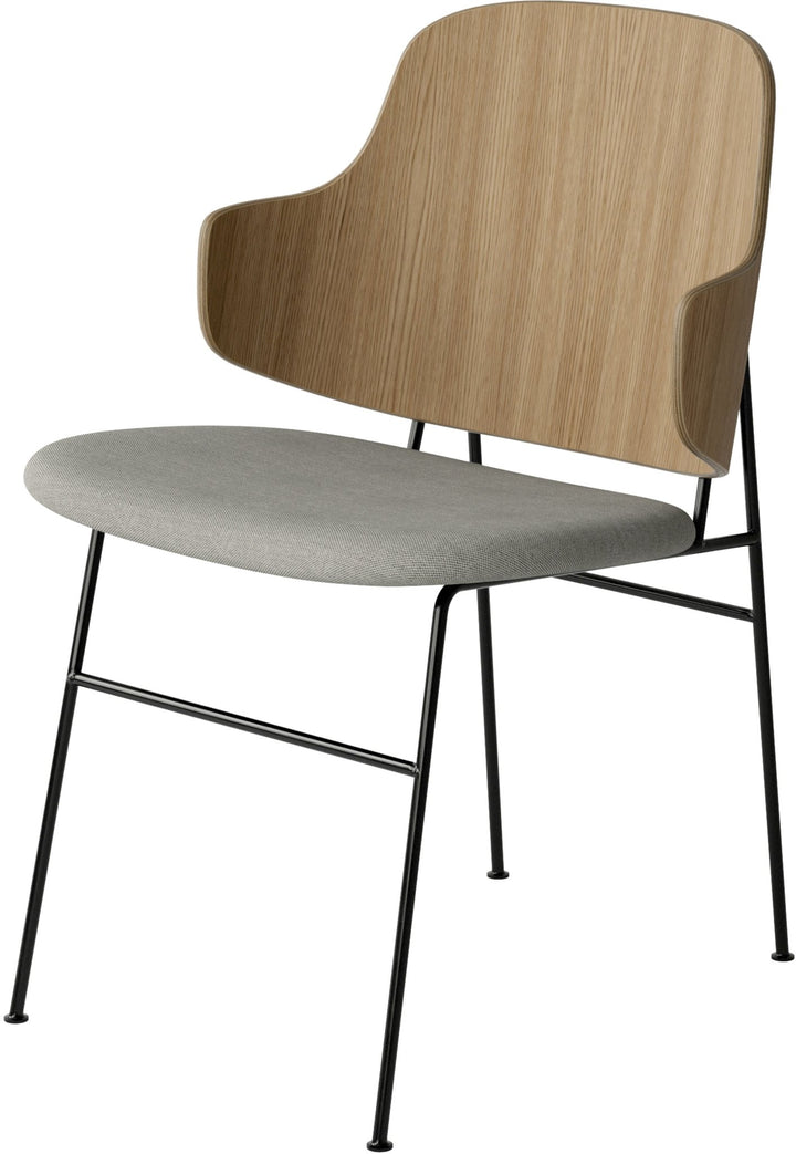 Penguin Dining Chair - Audo Copenhagen - Chairs - Natural Oak - Re - Wool 218 - HORNE