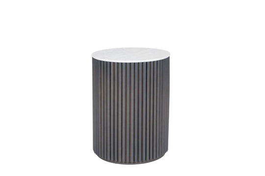 Petit Palais Side Table - Asplund Tables + Desks - White Stained Oak (PU2) - Small - Carrara Marble - HORNE