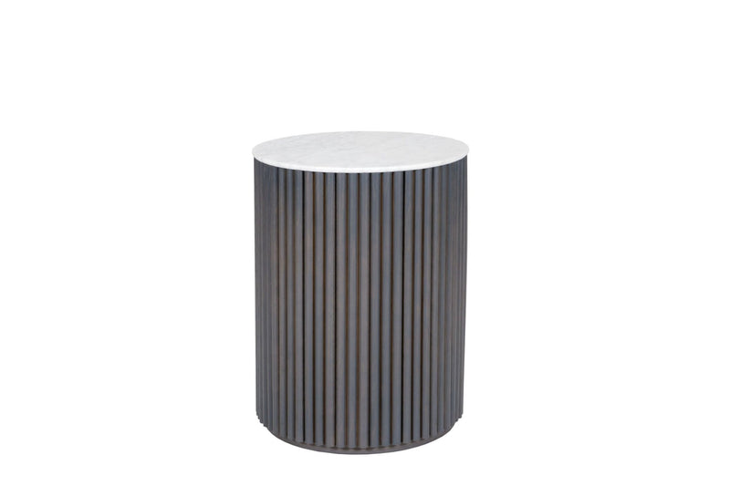 Petit Palais Side Table - Asplund Tables + Desks - White Stained Oak (PU2) - Small - Carrara Marble - HORNE