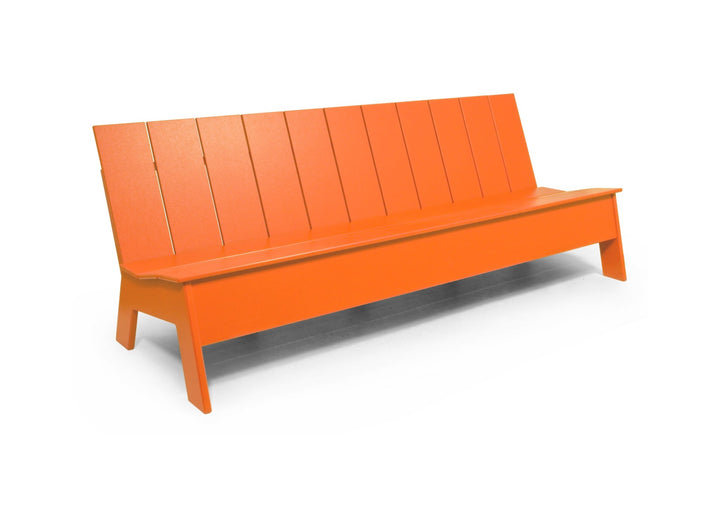 Picket 7' Bench - Low Back - Loll Designs - Outdoor Furniture - Sunset Orange - HORNE