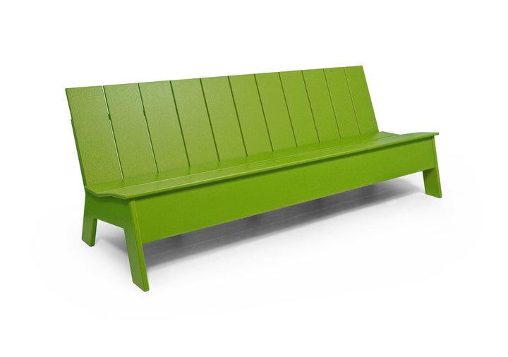 Picket 7' Bench - Low Back - Loll Designs - Outdoor Furniture - Leaf Green - HORNE
