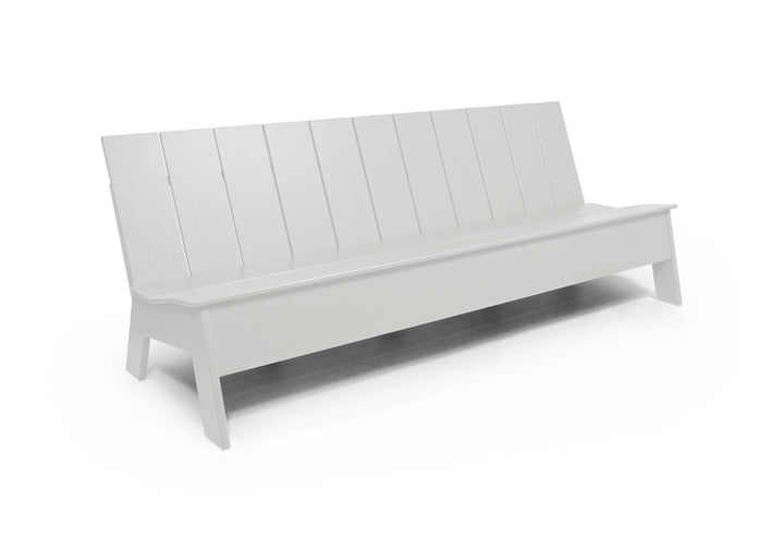 Picket 7' Bench - Low Back - Loll Designs - Outdoor Furniture - Cloud White - HORNE