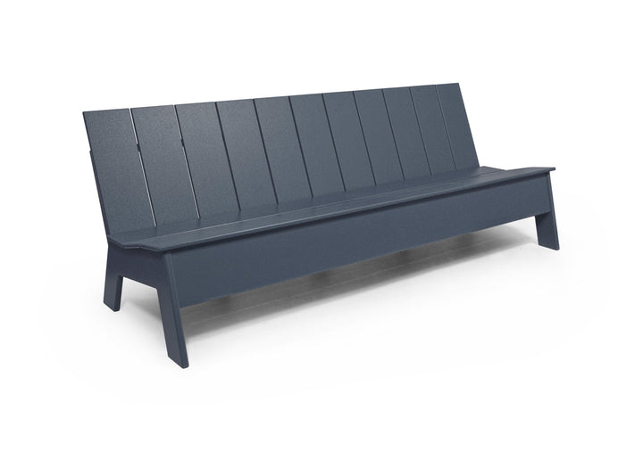 Picket 7' Bench - Low Back - Loll Designs - Outdoor Furniture - Charcoal Grey - HORNE