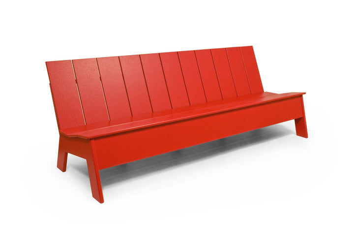 Picket 7' Bench - Low Back - Loll Designs - Outdoor Furniture - Apple Red - HORNE