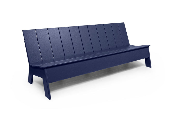 Picket 7' Bench - Low Back - Loll Designs - Outdoor Furniture - Navy Blue - HORNE