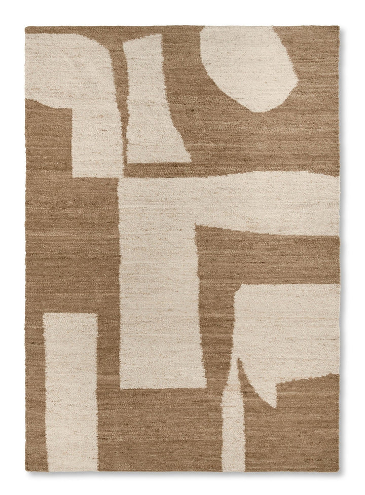 Piece Rug - Ferm Living  Rugs - 118" x 78.7" - Off - White/ Toffee - HORNE