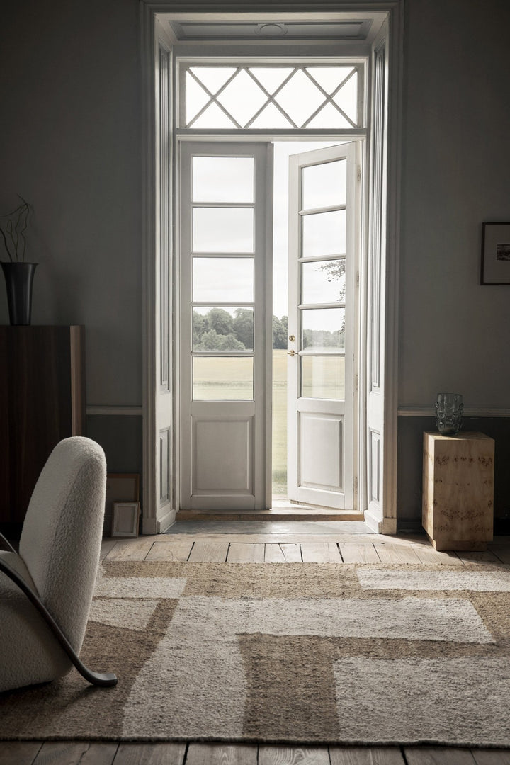 Piece Rug - Ferm Living  Rugs - 118" x 78.7" - Off - White/ Coffee - HORNE