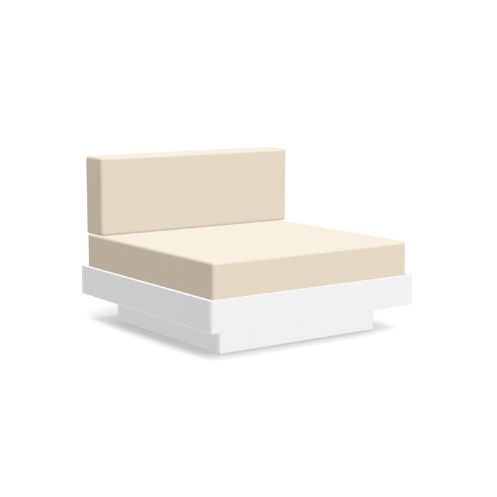 Platform One Lounge - Loll Designs - Outdoor Furniture - Cloud White - Flax - HORNE