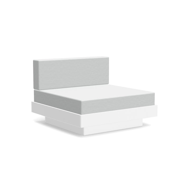 Platform One Lounge - Loll Designs - Outdoor Furniture - Cloud White - Silver - HORNE
