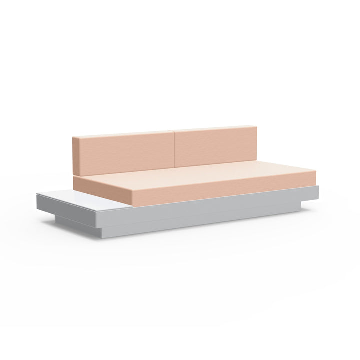 Platform One Sectional Sofa with Left/Right Table - Loll Designs - Outdoor Furniture - Driftwood - Petal - HORNE