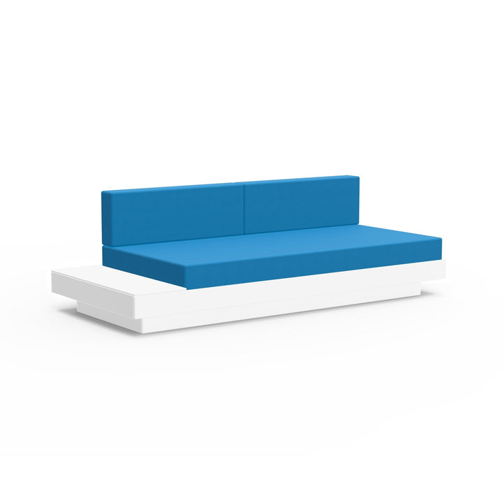 Platform One Sectional Sofa with Left/Right Table - Loll Designs - Outdoor Furniture - Cloud White - Regatta - HORNE