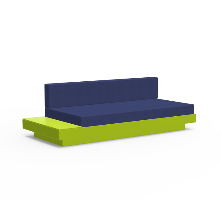 Platform One Sectional Sofa with Left/Right Table - Loll Designs - Outdoor Furniture - Leaf Green - Navy - HORNE