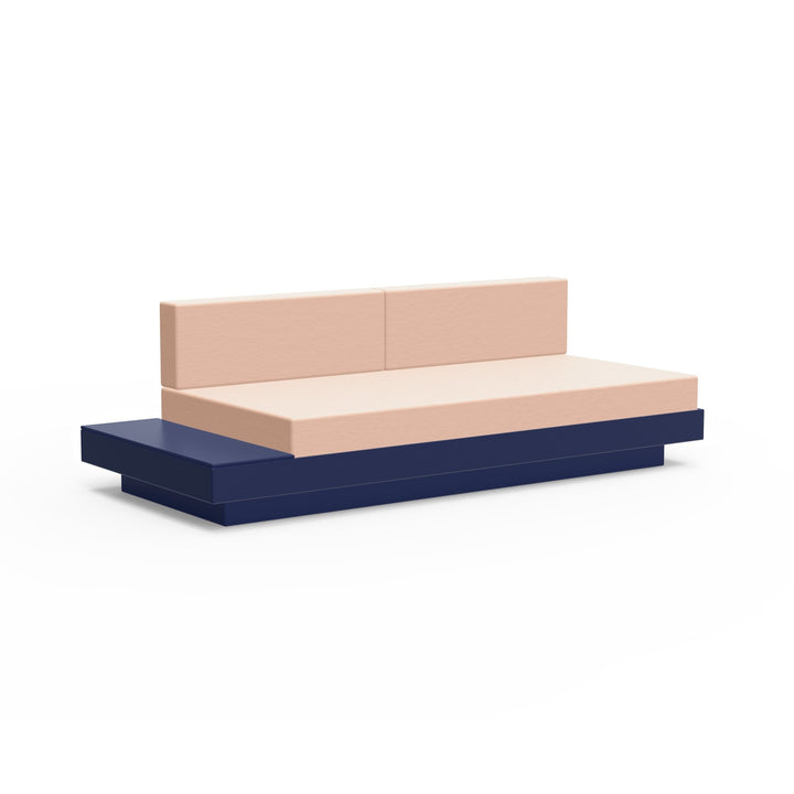 Platform One Sectional Sofa with Left/Right Table - Loll Designs - Outdoor Furniture - Navy Blue - Petal - HORNE
