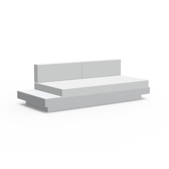 Platform One Sectional Sofa with Left/Right Table - Loll Designs - Outdoor Furniture - Driftwood - Silver - HORNE