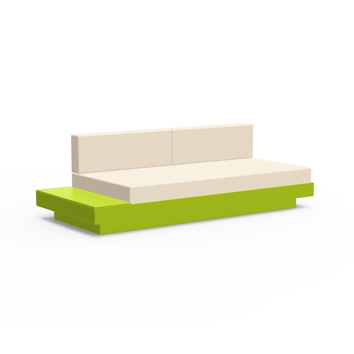 Platform One Sectional Sofa with Left/Right Table - Loll Designs - Outdoor Furniture - Leaf Green - Flax - HORNE