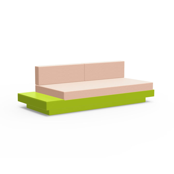Platform One Sectional Sofa with Left/Right Table - Loll Designs - Outdoor Furniture - Leaf Green - Petal - HORNE