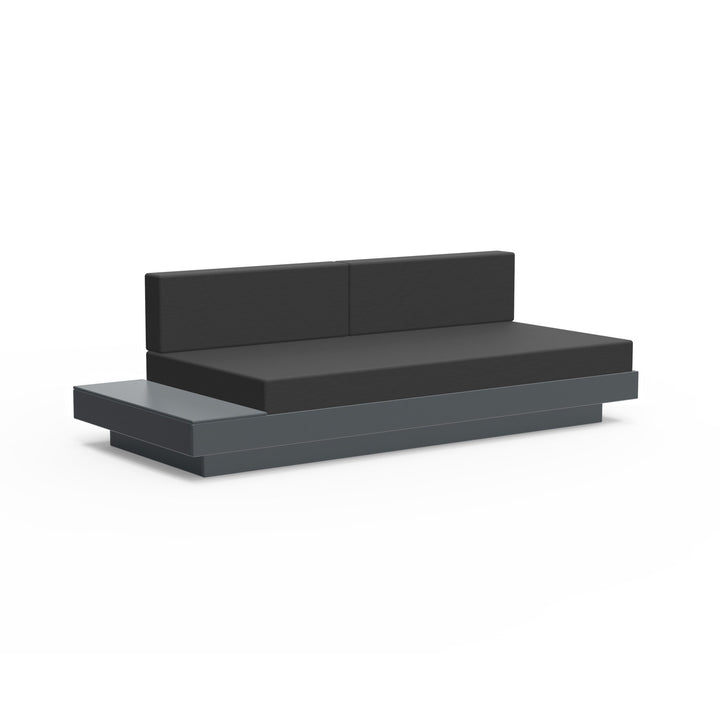 Platform One Sectional Sofa with Left/Right Table - Loll Designs - Outdoor Furniture - Charcoal Grey - Charcoal - HORNE