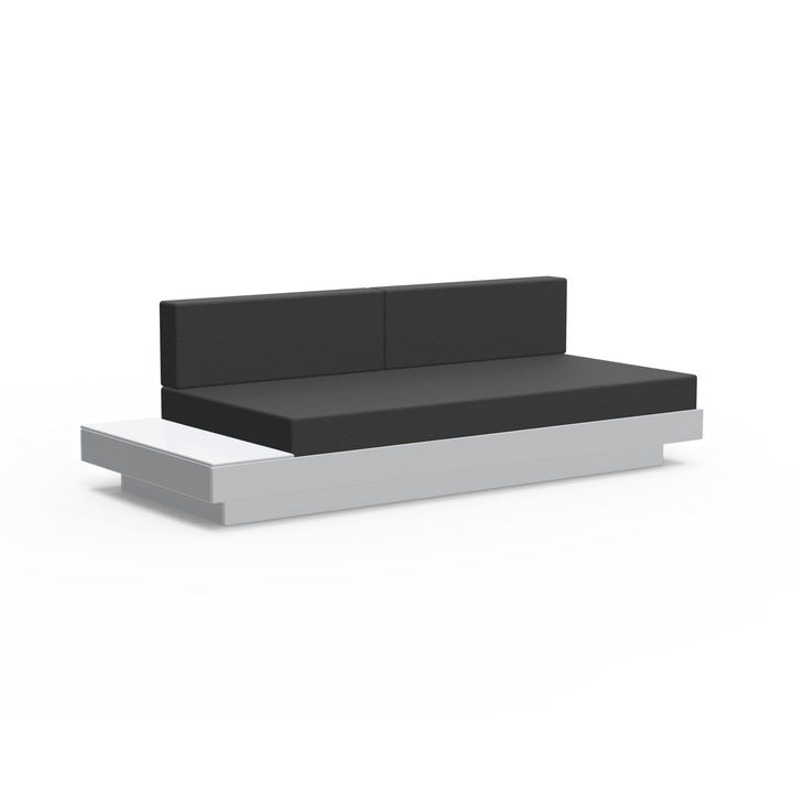 Platform One Sectional Sofa with Left/Right Table - Loll Designs - Outdoor Furniture - Driftwood - Charcoal - HORNE