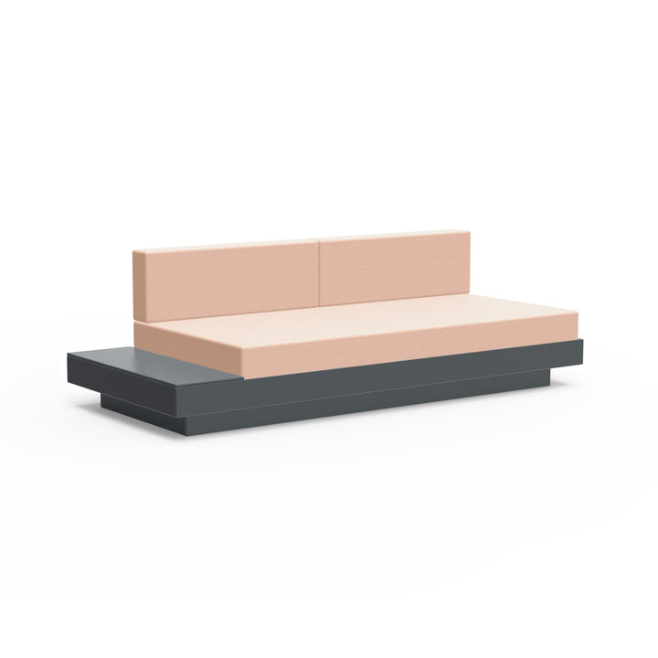 Platform One Sectional Sofa with Left/Right Table - Loll Designs - Outdoor Furniture - Charcoal Grey - Petal - HORNE