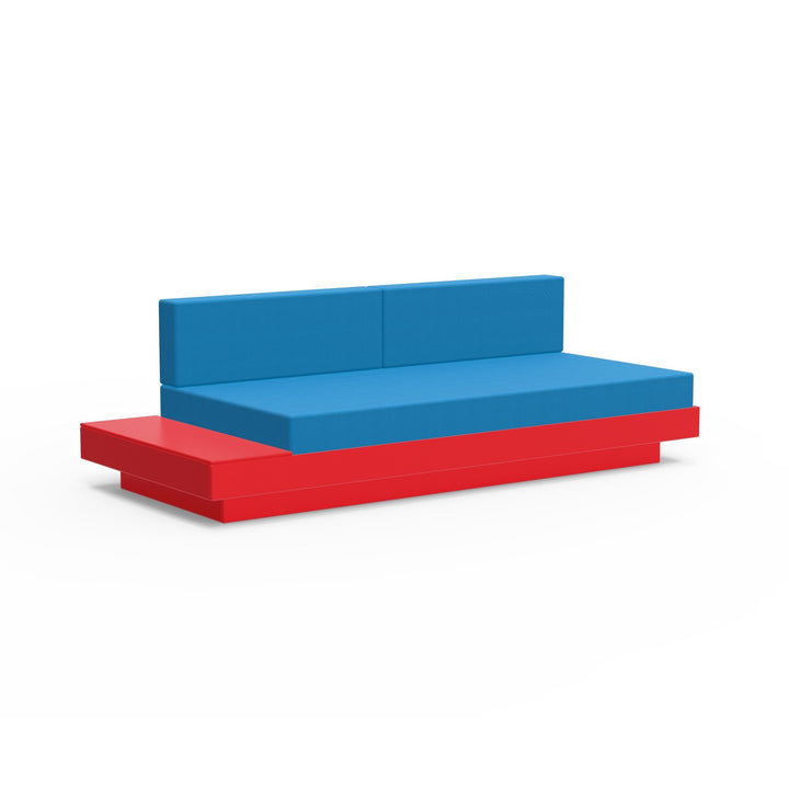 Platform One Sectional Sofa with Left/Right Table - Loll Designs - Outdoor Furniture - Apple Red - Regatta - HORNE