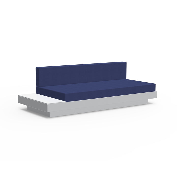 Platform One Sectional Sofa with Left/Right Table - Loll Designs - Outdoor Furniture - Driftwood - Navy - HORNE