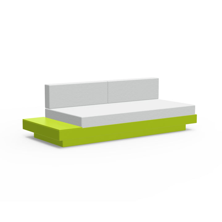 Platform One Sectional Sofa with Left/Right Table - Loll Designs - Outdoor Furniture - Leaf Green - Silver - HORNE