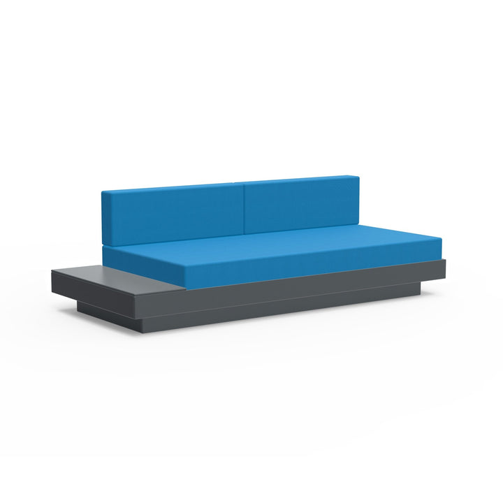 Platform One Sectional Sofa with Left/Right Table - Loll Designs - Outdoor Furniture - Charcoal Grey - Regatta - HORNE