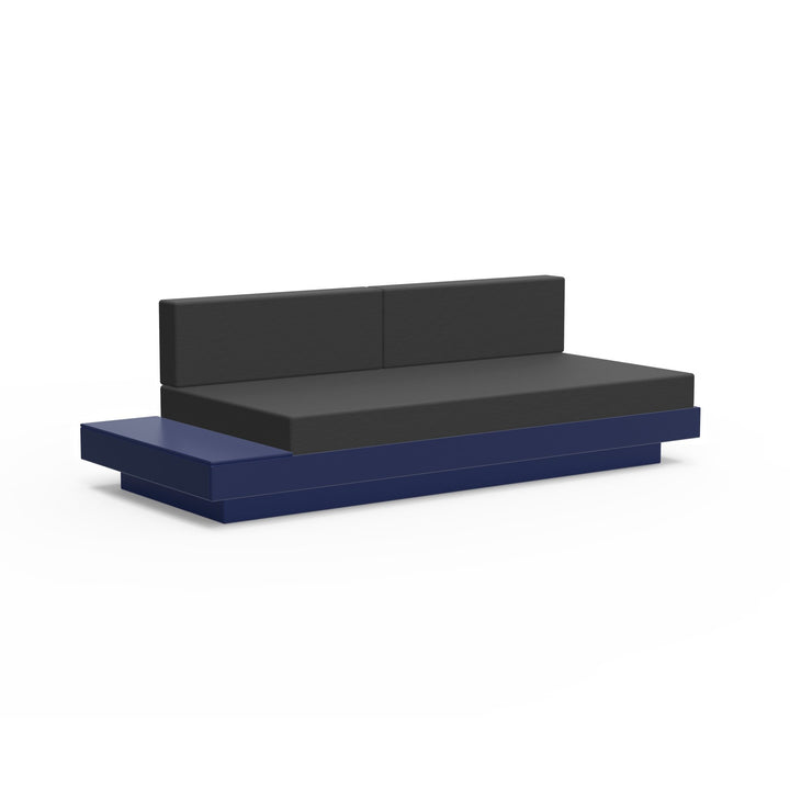 Platform One Sectional Sofa with Left/Right Table - Loll Designs - Outdoor Furniture - Navy Blue - Charcoal - HORNE