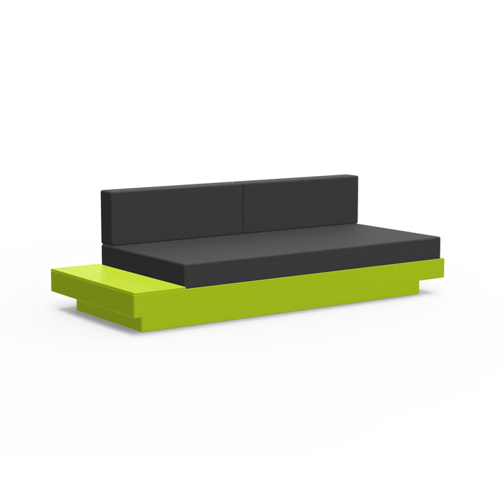 Platform One Sectional Sofa with Left/Right Table - Loll Designs - Outdoor Furniture - Leaf Green - Charcoal - HORNE