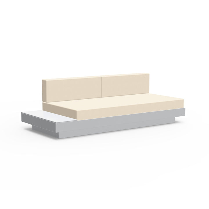 Platform One Sectional Sofa with Left/Right Table - Loll Designs - Outdoor Furniture - Driftwood - Flax - HORNE