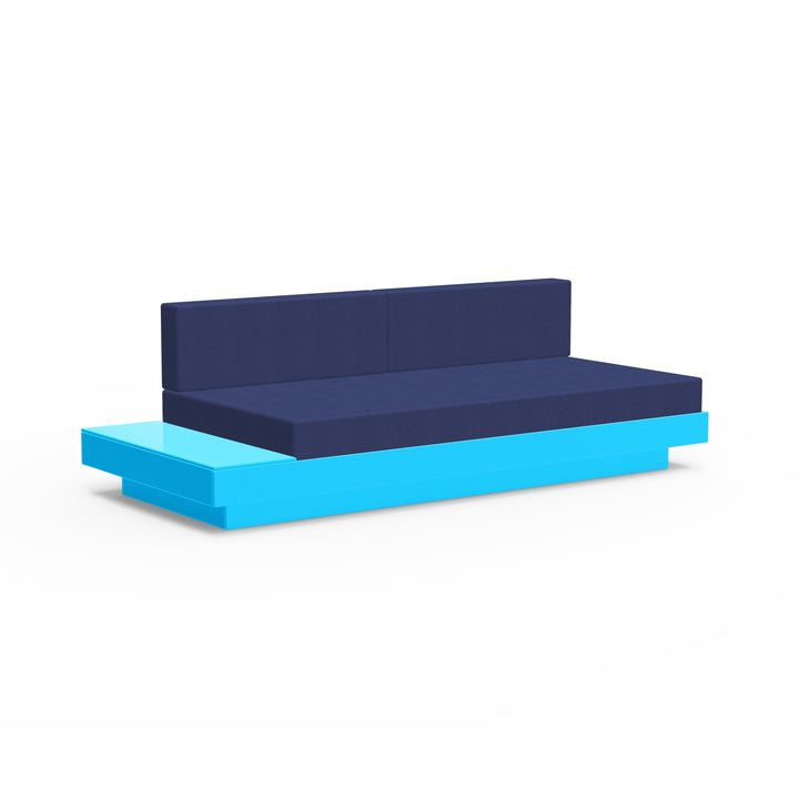Platform One Sectional Sofa with Left/Right Table - Loll Designs - Outdoor Furniture - Sky Blue - Navy - HORNE