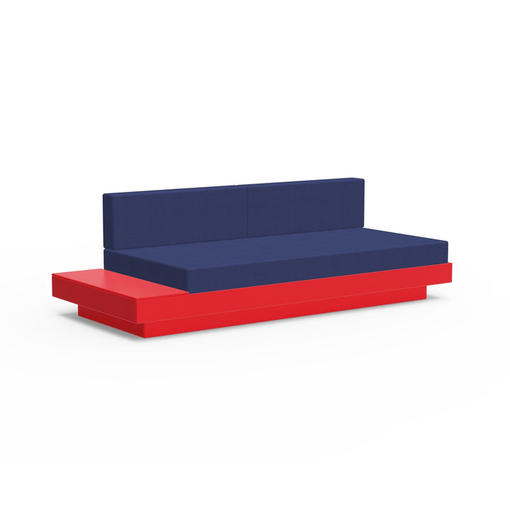 Platform One Sectional Sofa with Left/Right Table - Loll Designs - Outdoor Furniture - Apple Red - Navy - HORNE