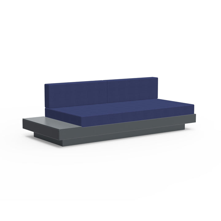Platform One Sectional Sofa with Left/Right Table - Loll Designs - Outdoor Furniture - Charcoal Grey - Navy - HORNE