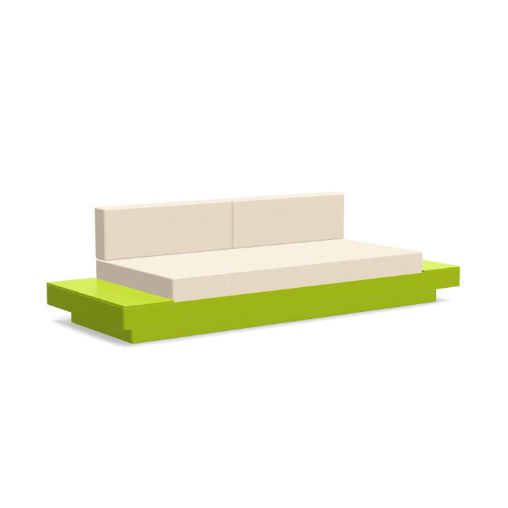 Platform One Sofa With Tables - Loll Designs - Outdoor Furniture - Leaf Green - Flax - HORNE