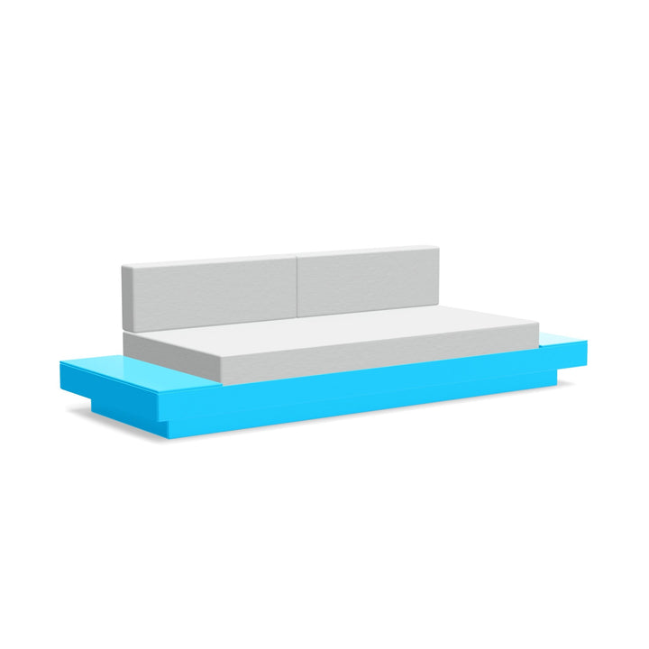 Platform One Sofa With Tables - Loll Designs - Outdoor Furniture - Sky Blue - Silver - HORNE