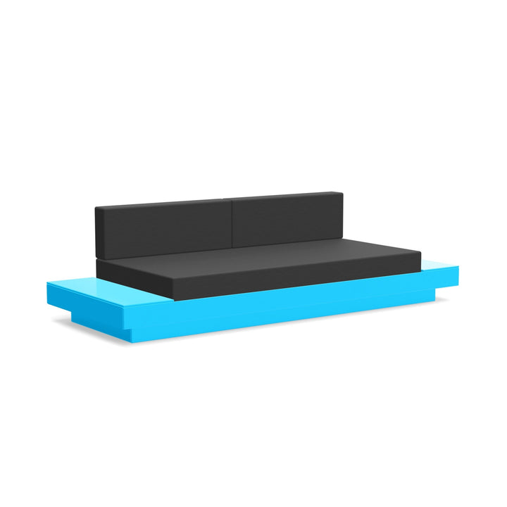 Platform One Sofa With Tables - Loll Designs - Outdoor Furniture - Sky Blue - Charcoal - HORNE
