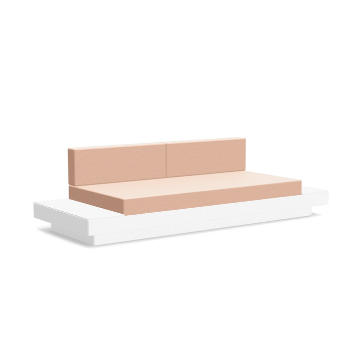 Platform One Sofa With Tables - Loll Designs - Outdoor Furniture - Cloud White - Petal - HORNE
