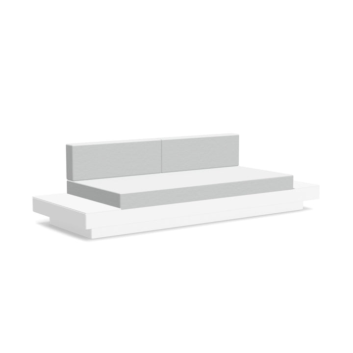 Platform One Sofa With Tables - Loll Designs - Outdoor Furniture - Cloud White - Silver - HORNE
