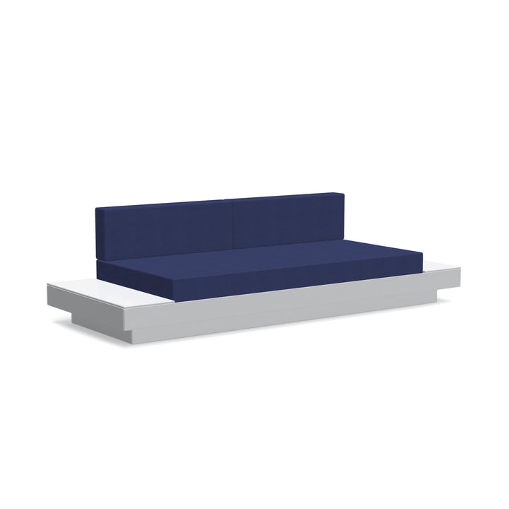 Platform One Sofa With Tables - Loll Designs - Outdoor Furniture - Driftwood - Navy - HORNE
