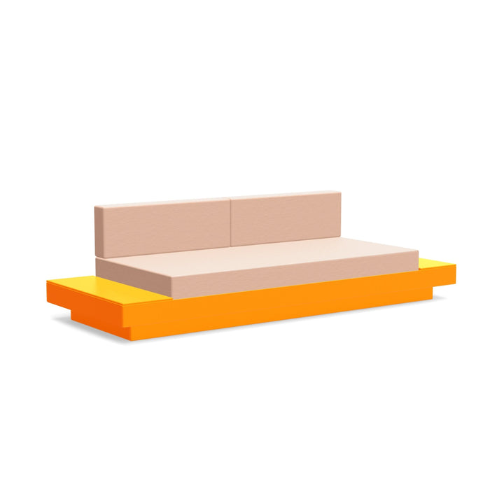 Platform One Sofa With Tables - Loll Designs - Outdoor Furniture - Sunset Orange - Petal - HORNE