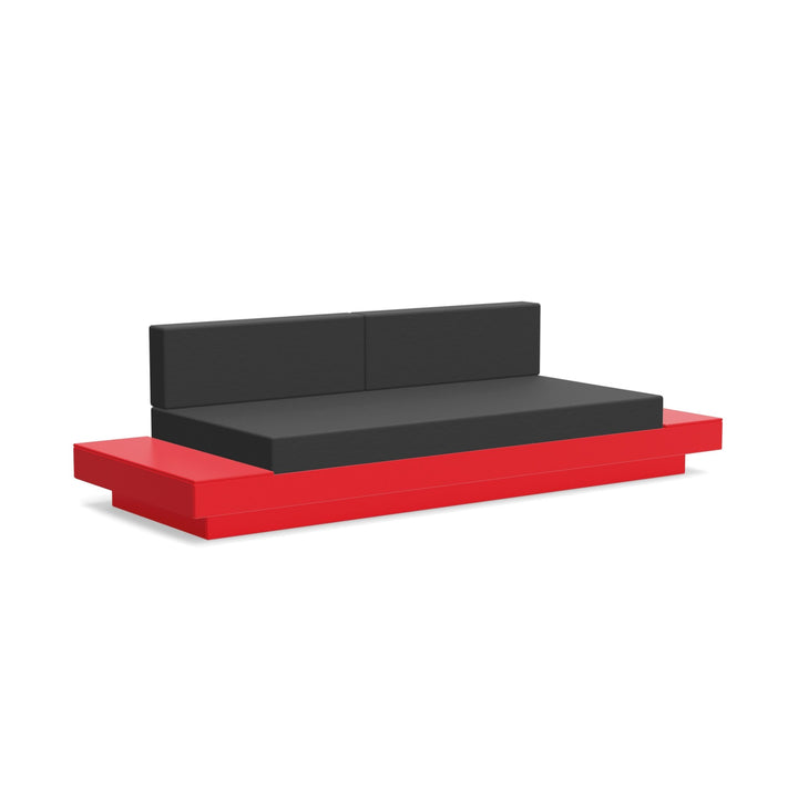 Platform One Sofa With Tables - Loll Designs - Outdoor Furniture - Apple Red - Charcoal - HORNE