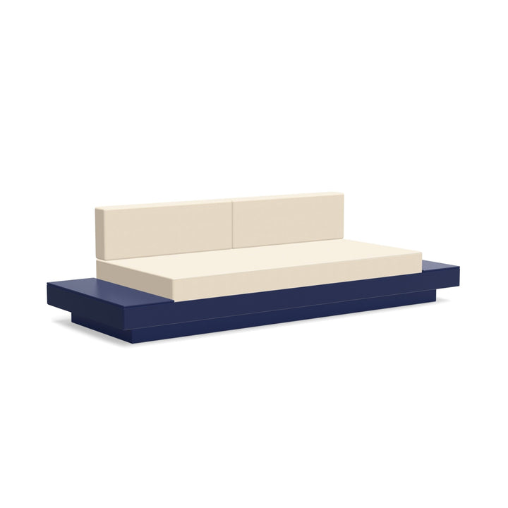 Platform One Sofa With Tables - Loll Designs - Outdoor Furniture - Navy Blue - Flax - HORNE