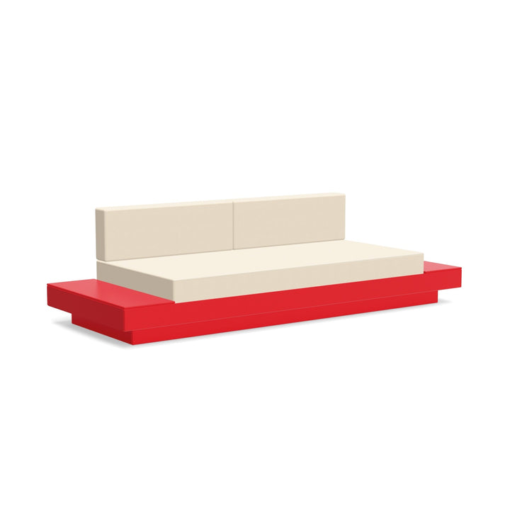 Platform One Sofa With Tables - Loll Designs - Outdoor Furniture - Apple Red - Flax - HORNE