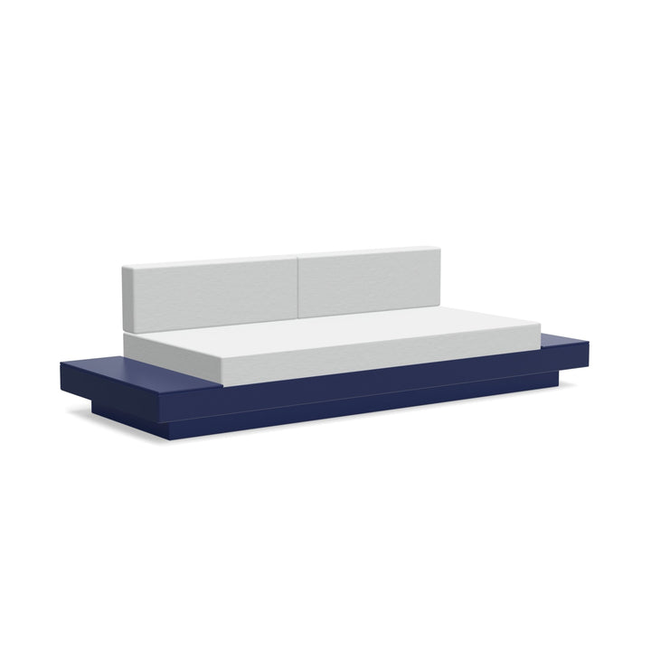 Platform One Sofa With Tables - Loll Designs - Outdoor Furniture - Navy Blue - Silver - HORNE