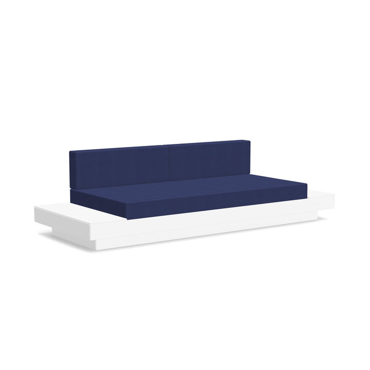 Platform One Sofa With Tables - Loll Designs - Outdoor Furniture - Cloud White - Navy - HORNE