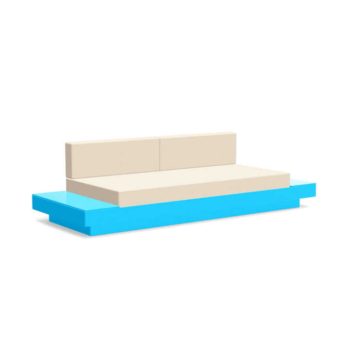 Platform One Sofa With Tables - Loll Designs - Outdoor Furniture - Sky Blue - Flax - HORNE